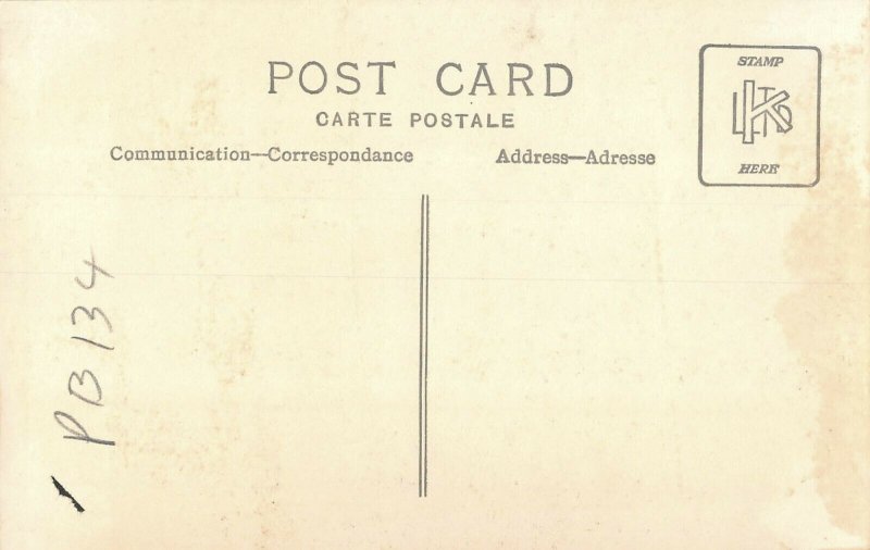 African warrior pulling tourist cart c1940 RPPC aj 228