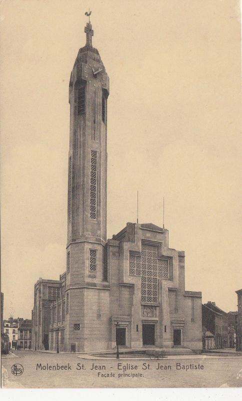 B79821 st jaean eglise st jean baptiste  molenbeek belgium  front/back image