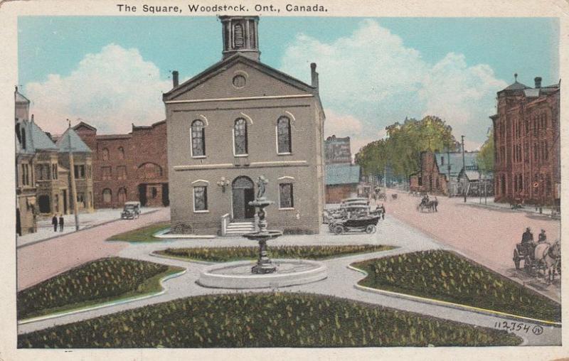 Fountain at the Square at Woodstock, Ontario, Canada - WB