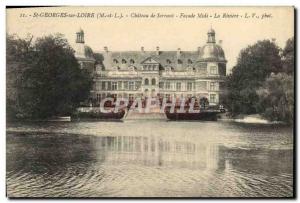 Old Postcard St Georges sur Loire Chateau de Serrant Facade Midi