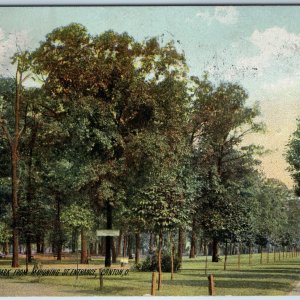 c1900s Canton OH Nimisilla Park from Mahoning St Roadside Rotograph Brisgal A210