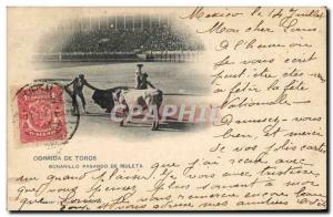 Old Postcard Bullfight Bullfight Bonarillo Pasando Muleta