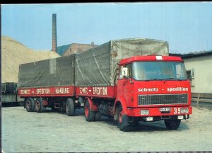 Vintage Trucks on Postcards GERMANY 1973 HENSCHEL F 161, 320 PS, 10 Zylinder