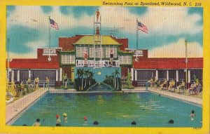 Postcard Swimming Pool at Sportland Wildwood NJ