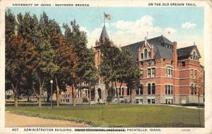 Pocatello Idaho Tech Institute Admin Bldg Antique Postcard K92956