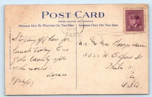 Cascade Mountain & Bow River - Banff CANADA Postcard