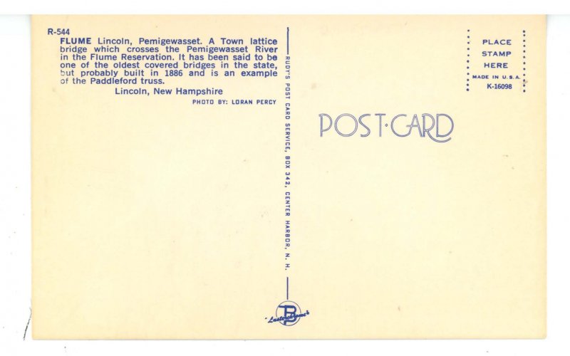 NH - Lincoln. Flume Covered Bridge