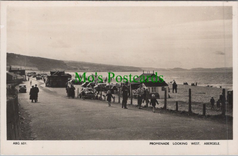 Wales Postcard - Abergele - Promenade Looking West  - Denbighshire RS32424