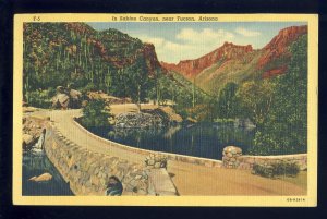 Tucson,  Arizona/AZ Postcard, Bridge In Sabino Canyon, 1949!