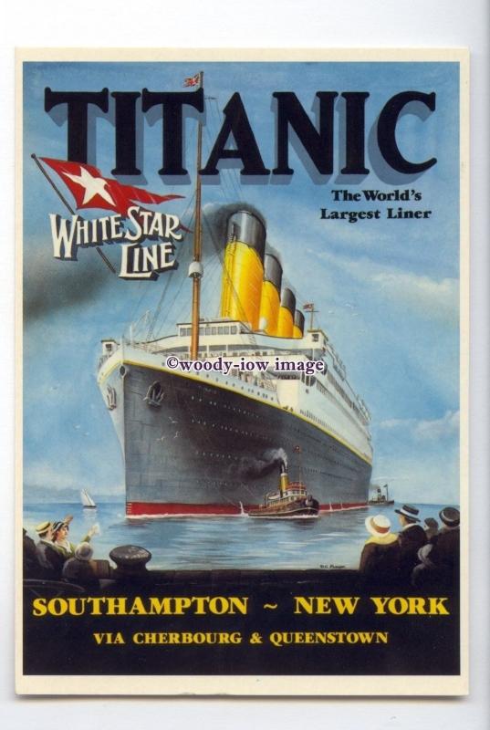 LN1506 - White Star Liner - Titanic , built 1912 - modern advert postcard