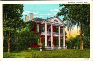 Postcard HOUSE SCENE Natchez Mississippi MS AL7689