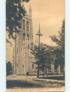 Unused Divided-Back CHURCH SCENE Kingston Ontario ON A8449