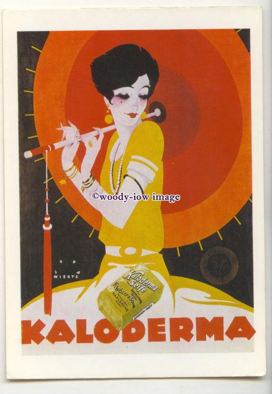 ad1054 - Kaloderma Seife Soaps, Lady with a Parasol - Modern Advert Postcard