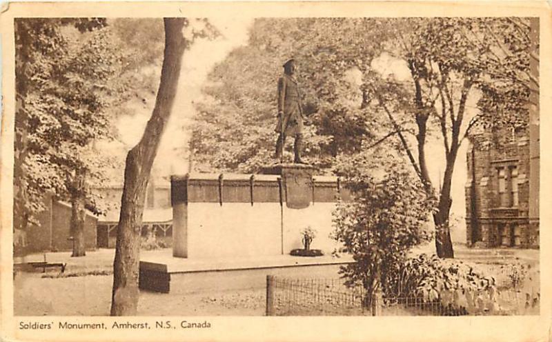 Soldiers Monument Amherst Nova Scotia NS Canada 1932