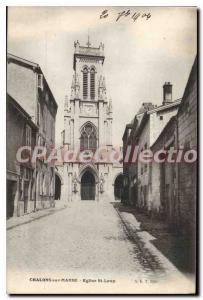 Old Postcard Chalons Sur Marne Church St Loup