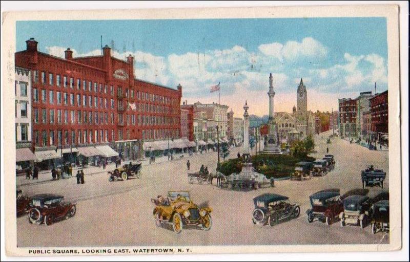 NY - Watertown. Public Square Looking East