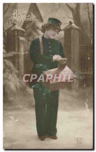 Old Postcard postmistress