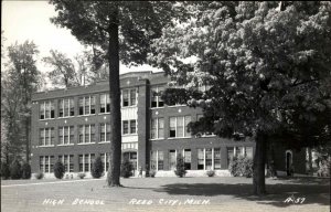REED CITY MI High School Old Real Photo RPPC Postcard