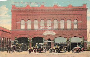 MI, Lansing, Michigan, Central Fire Station, 1914 PM, No 12566