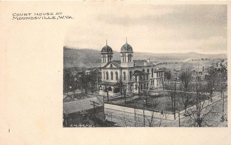 F23 Moundsville West Virginia Postcard c1910 Court House Building Beam 9