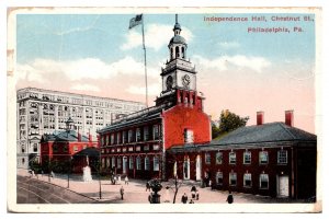 1916 Independence Hall, Chestnut St, Philadelphia, PA Postcard