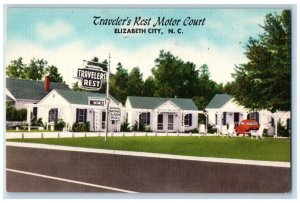 c1940's Traveler's Rest Motor Court Elizabeth City North Carolina NC Postcard 