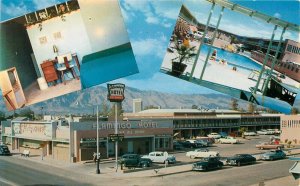 Arizona Tucson 1940s Petley Flamingo Hotel autos Multi View Postcard 22-10364