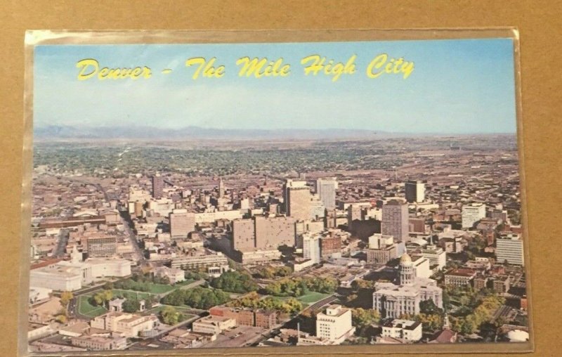 VINTAGE UNUSED POSTCARD THE MILE HIGH CITY, DENVER, COLORADO