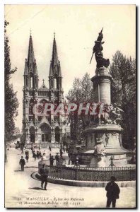 Old Postcard Marseille Church of Reforms and Monument Mobile