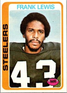 1978 Topps Football Card Frank Lewis Pittsburgh Steelers sk7487