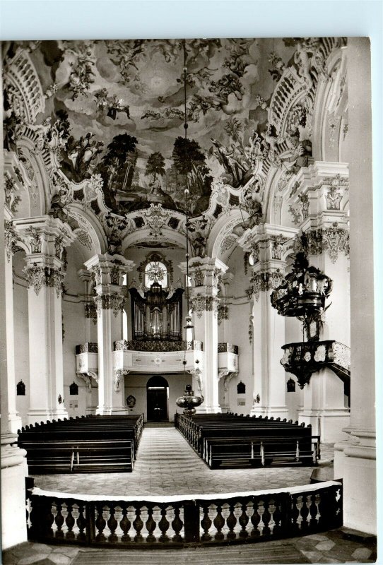 Wallfahrtskirche Steinhausen Germany Interior Vintage 4x6 Photo Postcard E04