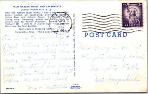 Postcard MOTEL SCENE Jupiter Florida FL AM8896