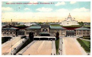 Rhode Island  Providence  New Union Station and Capitol