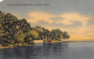 Docks along the Indian River Cocoa, Florida