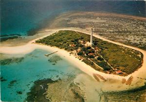 New Caledonia Noumea aerial view of Amedee Island with Lighthouse