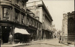 St. Mary's Street Stamford  Pratt's Motor Sign  Stamford Hotel Garage c1910 RPPC