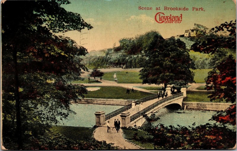 1913 - PPC POSTCARD OHIO CLEVELAND BROOKSIDE PARK THE ZOO PRETTY 