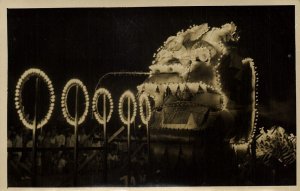 singapore, Chingay Parade, Dragon Dance (1950s) RPPC Postcard (2)