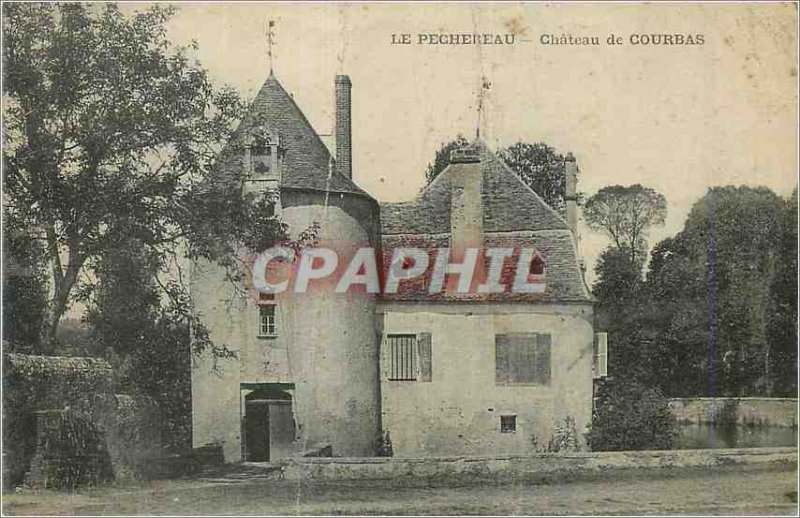 Old Postcard Le Pechereau Castle Courbas