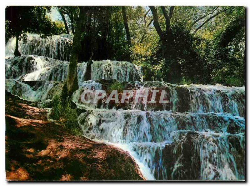 Postcard Modern Zaragoza Monasterio de Piedra Cascada Low Fresnos