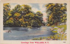 WILLARD NEW YORK LOT OF 3 GREETINGS POSTCARDS c1940s