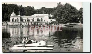 Old Postcard Bagnoles de l'Orne Orne Casino du Lac Pedalo