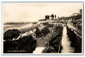 c1910s Bird's Eye View Of Caroline Bay Timaru New Zealand NZ RPPC Photo Postcard