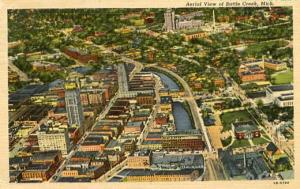 MI - Battle Creek, Aerial View Circa 1945