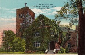 Postcard St Michael's and All Angels Episcopal Church Anniston AL