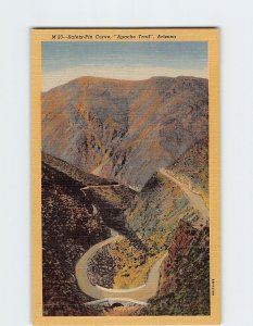 Postcard Safety-Pin Curve, Apache Trail, Arizona