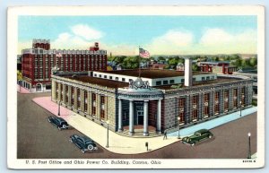 CANTON, OH Ohio ~ U.S. POST OFFICE & OHIO POWER Co. Building c1930s  Postcard