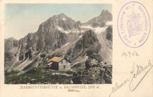 Mountaineering Austrian Alps Tyrol Darmstatter Hutte cottage refuge Saumspitze