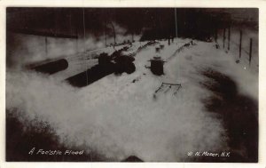 A FOC'SLE DECK FLOOD~N MOSER WW1 ERA MILITARY REAL PHOTO POSTCARD