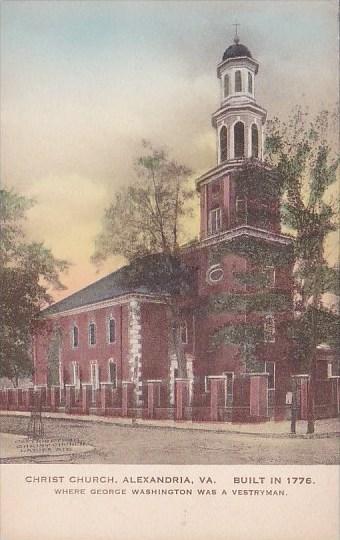 Christ Church Alexandria Virginia Handcolored Albertype